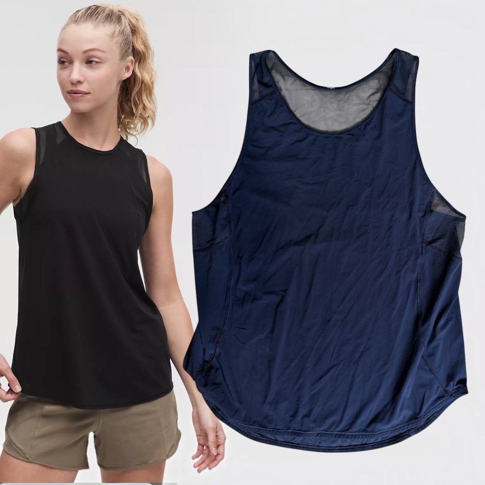 Lululemon Sculpt Tank Top Mesh Back Black Large